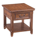 Woodboro - Dark Brown - Rectangular End Table-Washburn's Home Furnishings