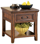 Woodboro - Dark Brown - Rectangular End Table-Washburn's Home Furnishings