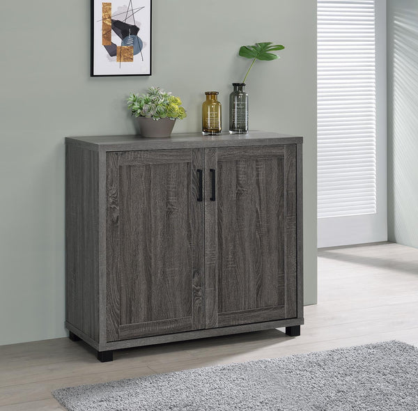 Wooden 2-door Accent Cabinet - Gray-Washburn's Home Furnishings