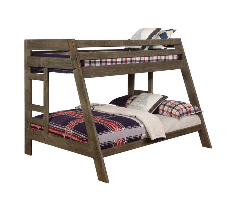 Wrangle Hill - Twin Over Full Bunk Bed - Brown-Washburn's Home Furnishings