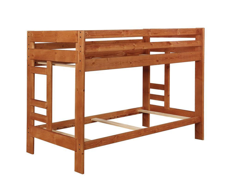 Wrangle Hill - Twin Over Twin Bunk Bed - Light Brown-Washburn's Home Furnishings