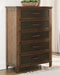 Wyattfield - Brown / Beige - Five Drawer Chest-Washburn's Home Furnishings