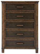 Wyattfield - Brown / Beige - Five Drawer Chest-Washburn's Home Furnishings