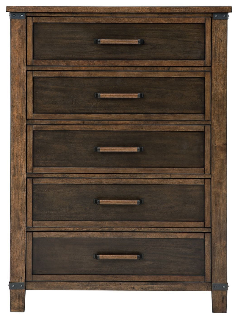 Wyattfield - Brown / Beige - Five Drawer Chest-Washburn's Home Furnishings