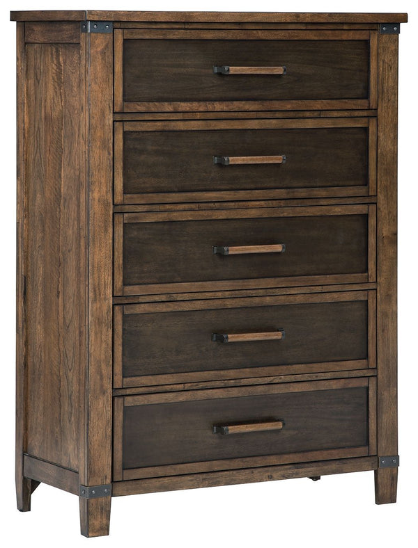 Wyattfield - Brown / Beige - Five Drawer Chest-Washburn's Home Furnishings