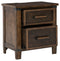 Wyattfield - Brown / Beige - Two Drawer Night Stand-Washburn's Home Furnishings