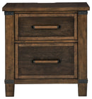 Wyattfield - Brown / Beige - Two Drawer Night Stand-Washburn's Home Furnishings