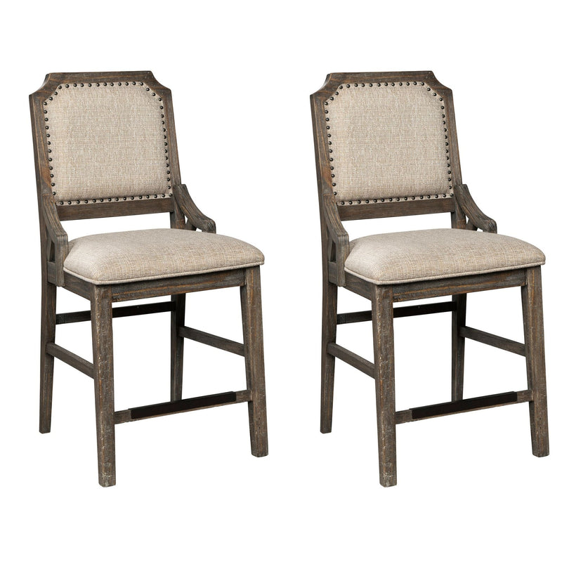 Wyndahl - Rustic Brown - Counter Height Bar Stool (set Of 2)-Washburn's Home Furnishings