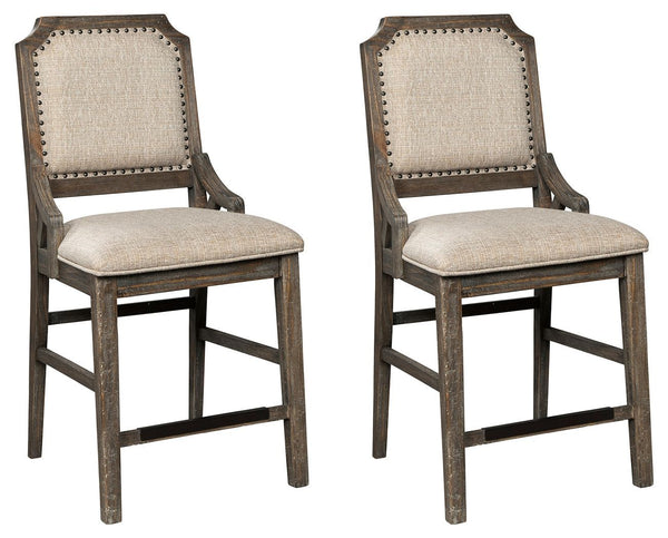 Wyndahl - Rustic Brown - Counter Height Bar Stool (set Of 2)-Washburn's Home Furnishings