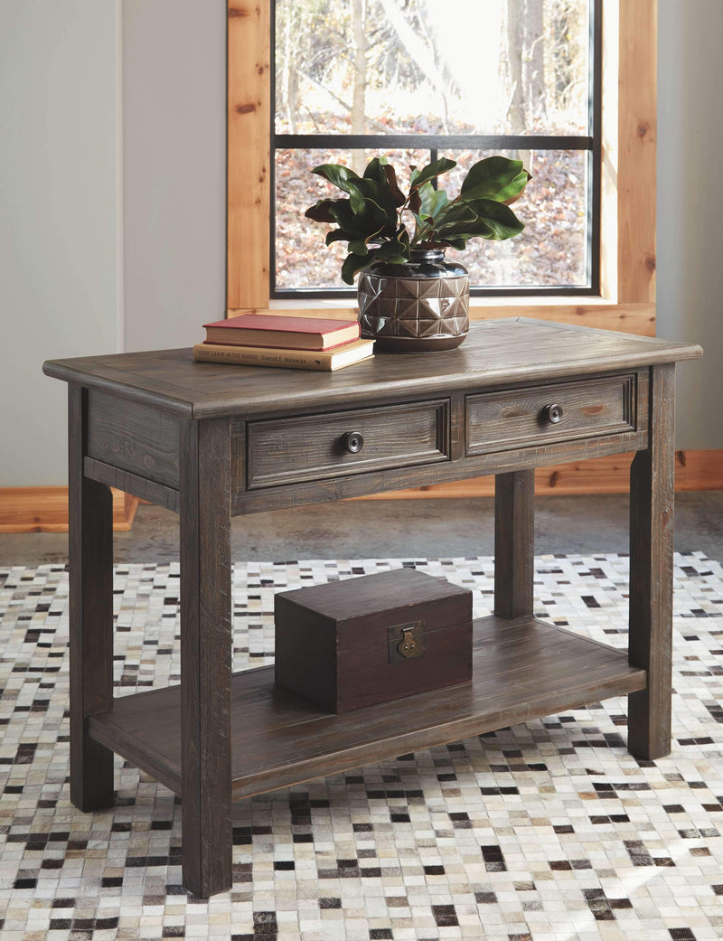 Wyndahl - Rustic Brown - Sofa Table-Washburn's Home Furnishings