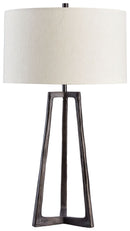 Wynlett - Light Gray - Metal Table Lamp (1/cn)-Washburn's Home Furnishings