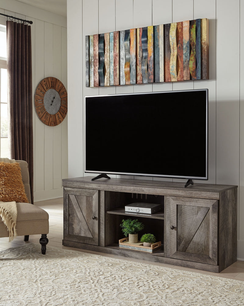 Wynnlow - Gray - Lg Tv Stand W/fireplace Option-Washburn's Home Furnishings