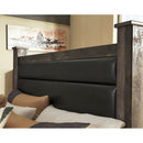 Wynnlow - Gray - Queen Upholstered Poster Bed-Washburn's Home Furnishings