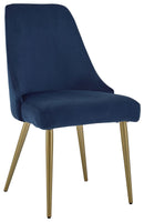 Wynora - Blue/gold Finish - Dining Chair (set Of 2)-Washburn's Home Furnishings