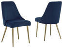 Wynora - Blue/gold Finish - Dining Chair (set Of 2)-Washburn's Home Furnishings