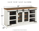 Wystfield - White/brown - Large Tv Stand-Washburn's Home Furnishings