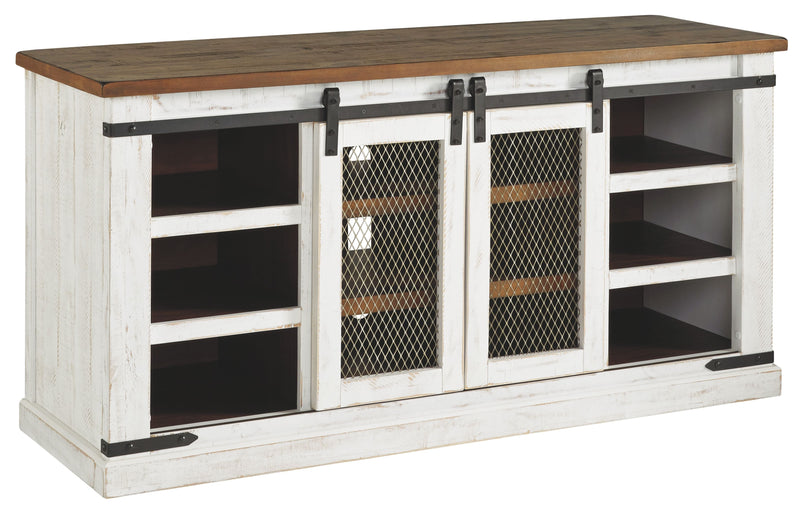 Wystfield - White/brown - Large Tv Stand-Washburn's Home Furnishings