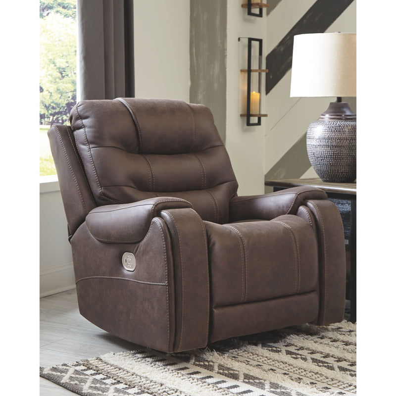 Yacolt - Walnut - Pwr Recliner/adj Headrest-Washburn's Home Furnishings