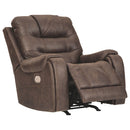 Yacolt - Walnut - Pwr Recliner/adj Headrest-Washburn's Home Furnishings