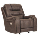 Yacolt - Walnut - Pwr Recliner/adj Headrest-Washburn's Home Furnishings