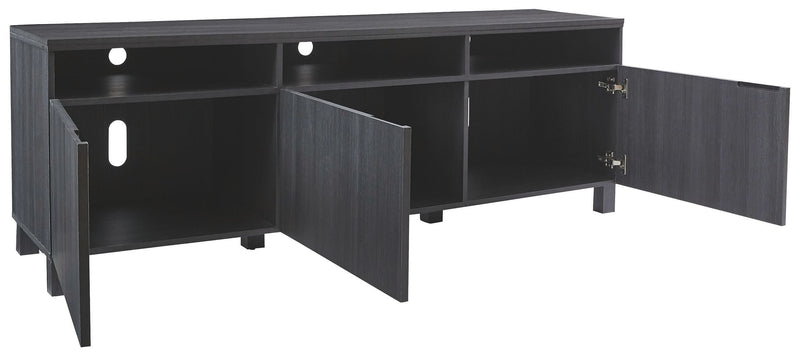 Yarlow - Black - Extra Large Tv Stand-Washburn's Home Furnishings