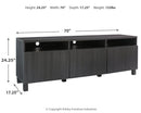 Yarlow - Black - Extra Large Tv Stand-Washburn's Home Furnishings