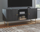 Yarlow - Black - Large Tv Stand-Washburn's Home Furnishings