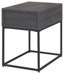 Yarlow - Black - Rectangular End Table-Washburn's Home Furnishings