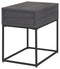 Yarlow - Black - Rectangular End Table-Washburn's Home Furnishings