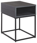 Yarlow - Black - Rectangular End Table-Washburn's Home Furnishings