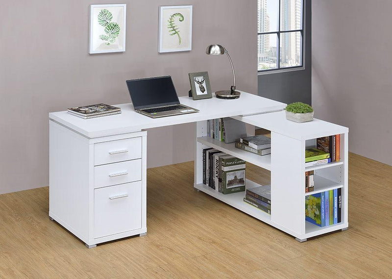 Yvette Collection - L-shape Office Desk-Washburn's Home Furnishings