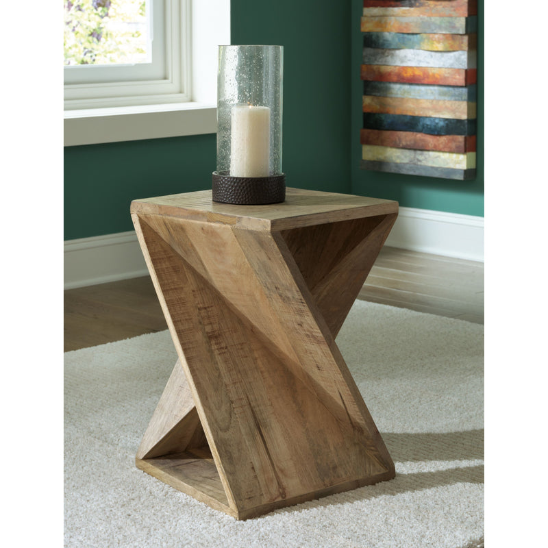 Zalemont - Distressed Brown - Accent Table-Washburn's Home Furnishings