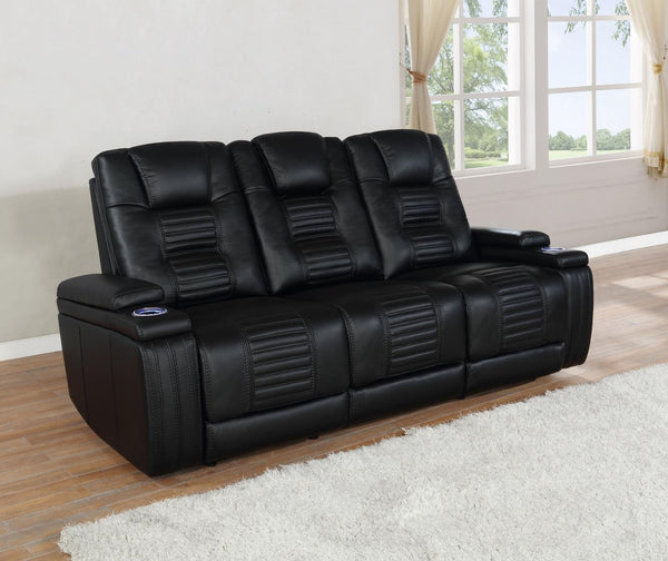 Zane - Dual Power Sofa - Black-Washburn's Home Furnishings