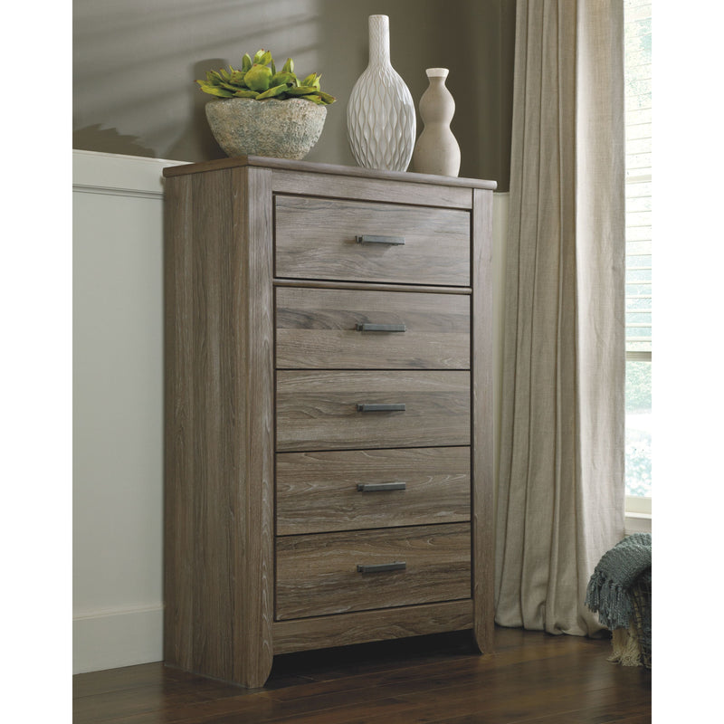 Zelen - Warm Gray - Five Drawer Chest-Washburn's Home Furnishings