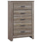 Zelen - Warm Gray - Five Drawer Chest-Washburn's Home Furnishings