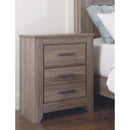 Zelen - Warm Gray - Two Drawer Night Stand-Washburn's Home Furnishings