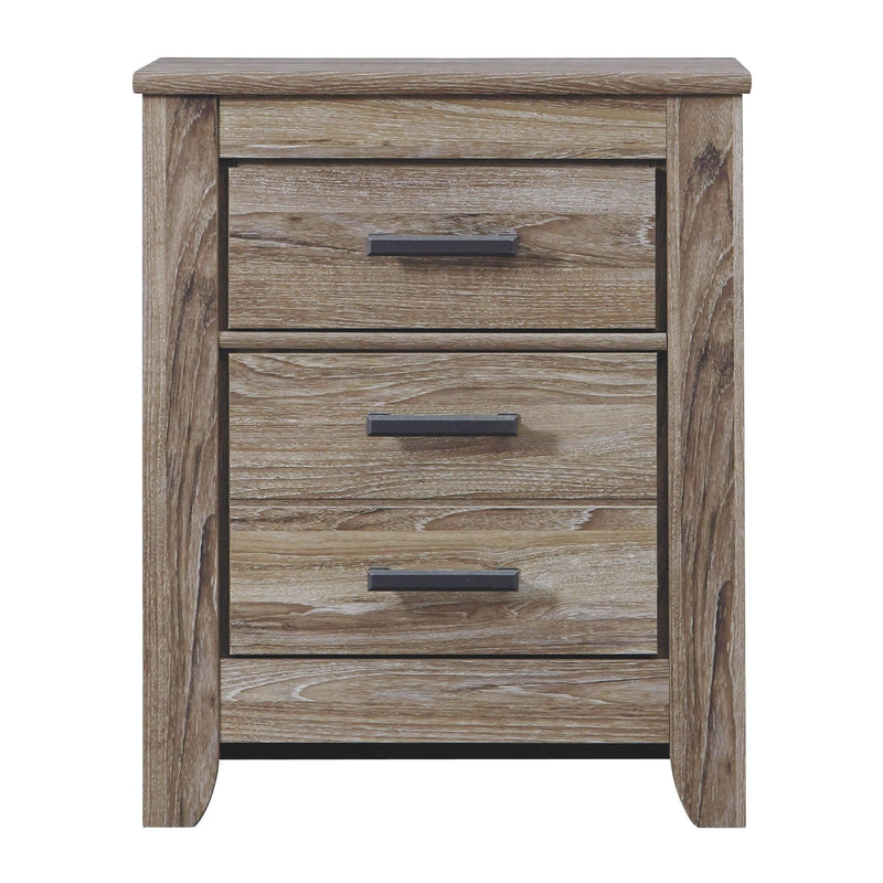 Zelen - Warm Gray - Two Drawer Night Stand-Washburn's Home Furnishings