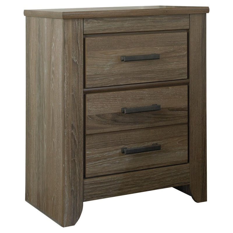 Zelen - Warm Gray - Two Drawer Night Stand-Washburn's Home Furnishings