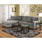 Zella - Charcoal - Left Arm Facing Chaise 2 Pc Sectional-Washburn's Home Furnishings