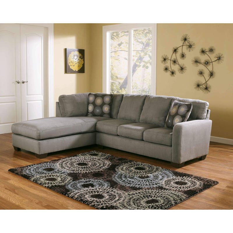 Zella - Charcoal - Left Arm Facing Chaise 2 Pc Sectional-Washburn's Home Furnishings