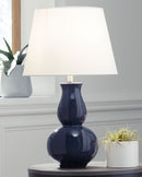 Zellrock - Navy - Ceramic Table Lamp (1/cn)-Washburn's Home Furnishings