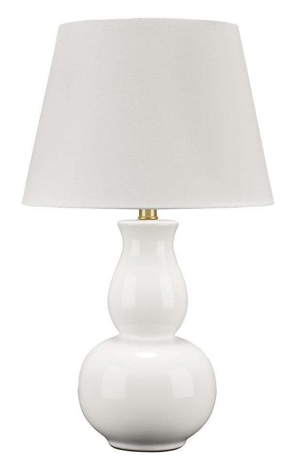 Zellrock - White - Ceramic Table Lamp (1/cn)-Washburn's Home Furnishings