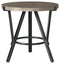 Zontini - Light Brown - Round End Table-Washburn's Home Furnishings